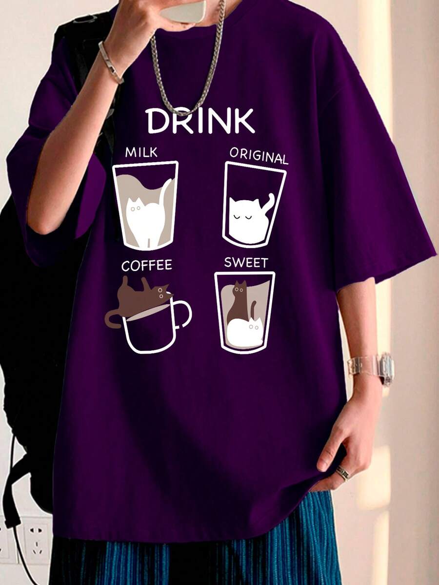 Men T-Shirts - 紫色 - 查看 1