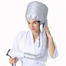 1pc Hat Hood Hair Dryer Accessory, Large And Adjustable Deep Conditioning Hat, Drying Hot Hat With Elastic Band, Suitable For Curling Hair - Multicolor - View 4