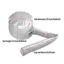 1pc Hat Hood Hair Dryer Accessory, Large And Adjustable Deep Conditioning Hat, Drying Hot Hat With Elastic Band, Suitable For Curling Hair - Multicolor - View 8