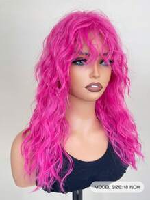 Red Wig Natural Messy Medium Length Curly Hair, High-Quality Synthetic Wig, Suitable For Daily Gatherings And Halloween Wigs