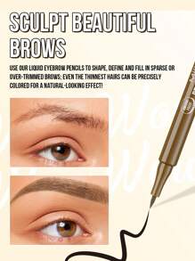 Misslyn BROW CHICKA WOW WOW Long-Lasting Liquid Eyebrow Pencil, 3 Color Options, Creates Natural Makeup Effect, Easy To Apply, Waterproof And Smudge-Proof, Ideal For Y2K Makeup, Parties, Beaches, Travels, Camping, Outdoor Activities, Fashionable For Rose Girls, Best Makeup For New Year, Role-Playing, Vibrant Colors For Campus And School - #3 Blondie - View 7