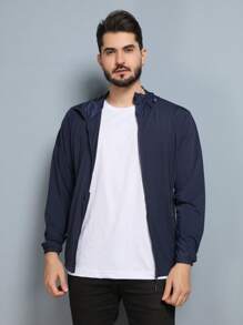 Men Jackets & Coats - Navy Blue - View 6