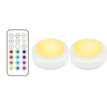 Puck Lights With Remote Closet Lights Stick On Lights Shelf Lights Push Lights Tap Light LED Puck Lights For Under Cabinet