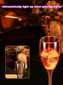1PC LED Luminous Cup Wedding Banquet Party Atmosphere Champagne Cup  New Unique Luminous Creative Wine Cup