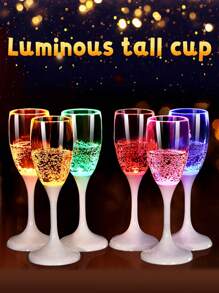 1PC LED Luminous Cup Wedding Banquet Party Atmosphere Champagne Cup  New Unique Luminous Creative Wine Cup