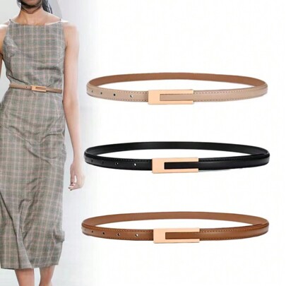 Women Vintage Waist Belt, Simple And Versatile Dress Decoration PU Leather Belt Fall, Autumn, Halloween