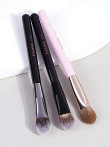 MAANGE 3pcs Triangle Brush, Protable Smudge Cosmetic Brush Makeup Brush With Foundation Brush Blush Brush Loose Powder Brush Contour Brush Highlighter Brush Makeup Tools Gift For Women & Girl Travel Makeup Brush ﻿ - 彩色 - 查看 4