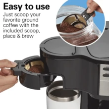 Cafetera Eléctrica Programable Hamiltoon Beeach 49980-cl Doble Función Maquina De Café LEODY - Negro - Ver 3