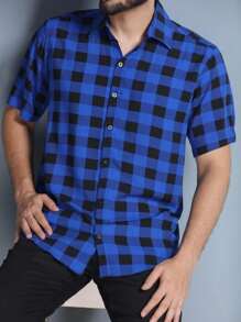 Men Shirts - Royal Blue - View 3