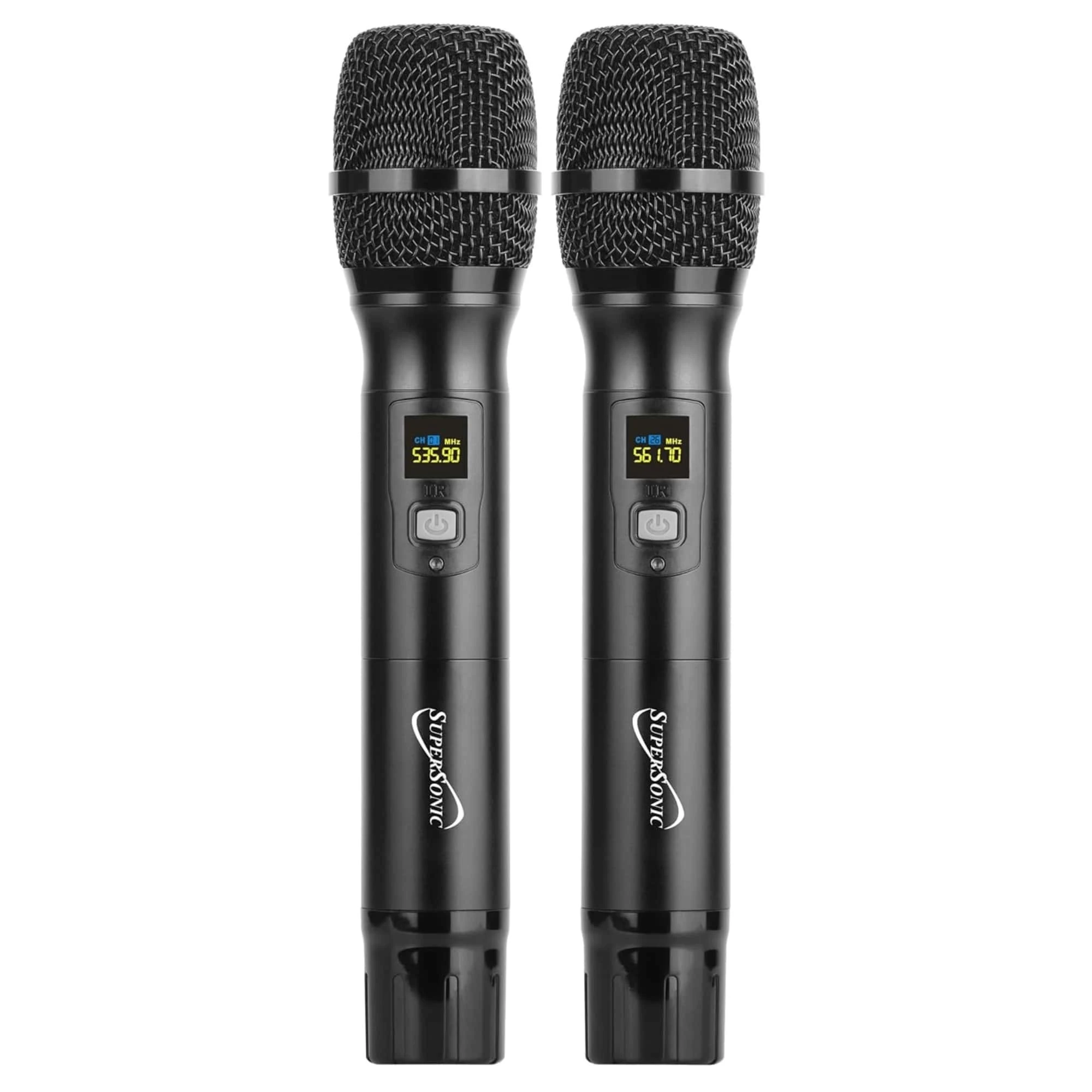 Supersonic UHF Dual Fixed Channel Professional Wireless Microphone