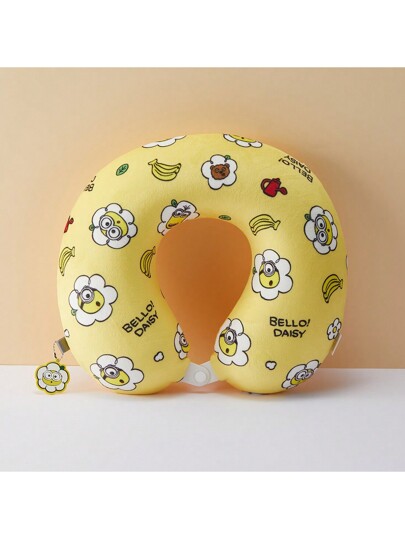 Miniso Daisy Minions Collection Memory Foam Travel Neck Pillow, Com Tafel Breathable Shaped Kussen Car Home Office Airplane Train