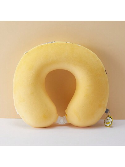 Miniso Daisy Minions Collection Memory Foam Travel Neck Pillow, Com Tafel Breathable Shaped Kussen Car Home Office Airplane Train view 3