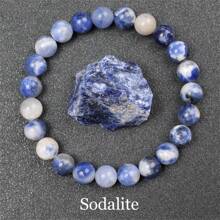 Pulsera de cuentas de piedra natural real de 6/8mm para mujeres, Lapislázuli auténtico, gema de lazurita azul, apatita azul, ágata roja con rayas, cornalina roja, cristal de sodalita, ópalo rosa, piedra de cuarzo rosa, rodanita roja, jaspe rojo, piedra Unakita, ojo de tigre amarillo, jade dorado, obsidiana dorada, obsidiana dorada arcoíris de luz dorada, arenisca azul, radiance de cielo estrellado, piedra de sangre de dragón, pulsera de amatista y piedras naturales de alta calidad, joyería de cristal de Reiki púrpura real original para mujeres y hombres.