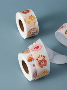 1捲 / 500入組可愛春季花卉貼紙，適用於日記和剪貼簿 - 彩色 - 查看 1