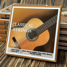 1/2/5 Sets Of Classic Guitar Strings - Bright Sounding Transparent Nylon Strings, Silvered Copper Alloy Wound 6 Strings/Set (E-1st-0.028 Inch/B-2nd-0.032 Inch/G-3rd-0.040 Inch/D-4th-0.030 Inch/A-5th-0.035 Inch/E-6th-0.043 Inch) - Multicolor - View 6