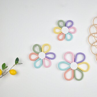 Bohemian Handmade Daisy Floral Wall Decor, Colorful Daisy Wall Hanging, Ideal For Home & Kids Room Decoration, Thanksgiving & Gift,Home Decor ,Room Decor,Wall Decor Gifts Birthday Graduation