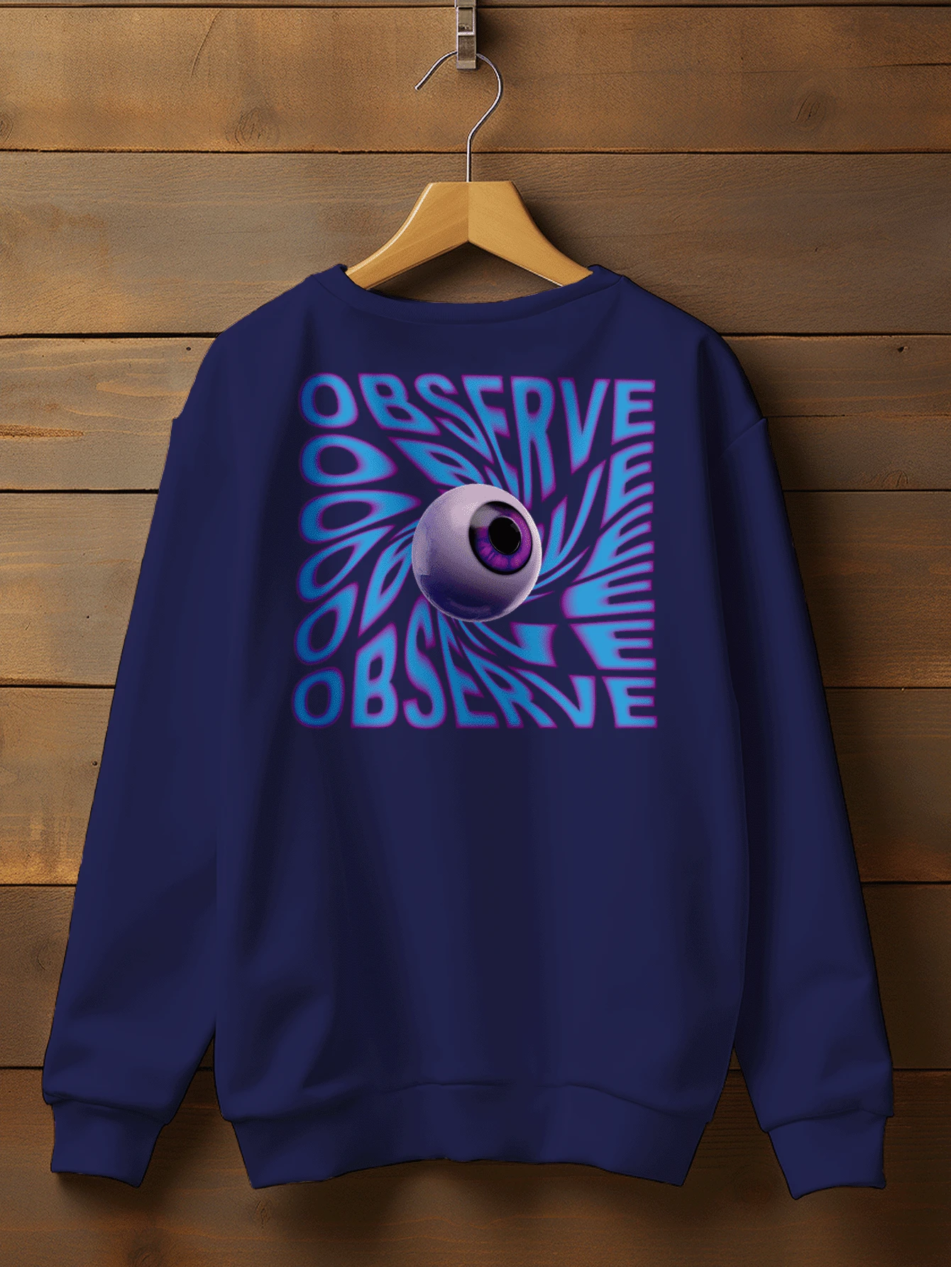 Men Sweatshirts - 藏蓝色 - 查看 1