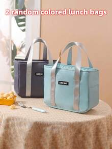 Borsa termica doppia per il pranzo, per uomo e donna, 2 confezioni, borsa per il pranzo piccola per adulti a tenuta stagna e carina, con grande capacità, borsa termica riutilizzabile, adatta per ufficio, picnic o viaggi - Multicolore - Visualizzare 22