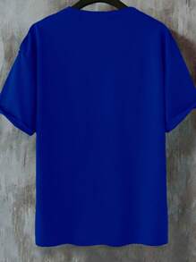 Men T-Shirts - 寶藍色 - 查看 2