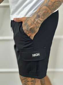 Men Denim Shorts - màu đen - Xem 5