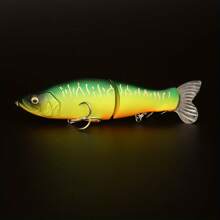 1pc Multi-Jointed Fishing Lure With Imitation Hard Bait And Soft Tail - Green - View 1