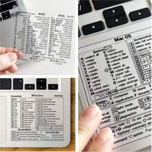 ARMORZONE 1 Stück Laptop Tastenkürzel Aufkleber kompatibel mit Macbook für Word Excel Windows Buchstaben Grafik Laptop Schutzfolie Aufkleber