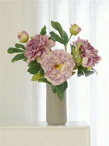 1pc/2pcs/3pcs flores de peônia de borda assada premium, decoração de sala de estar, flores artificiais, casamento (branco, rosa claro, rosa escuro, rosa roxo, azul), dia dos namorados, presente - Rosa - Ver 9
