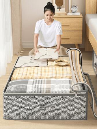 1PC Large Capacity Top Transparent Bed Bottom Transparent Storage Bag, Toy Storage Box, Clothing Storage Tool, Home Storage Box, Soft Fabric, Foldable Storage Design, Two-Way Alloy Zipper, Exquisite Edging Technology Storage Bins Under Bed Storage Bag Clothes Container Underbed Storage Containers Closet Organizers For Organizing Clothes Blankets Pillows Comforter Sweaters Bag For School School Accessories School Stuff