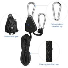 2pcs Adjustable 8 Inch Reinforced Hangers Hanging Ratchet For Tent Grow Plant Lamp Rope Ratchet Hanger Pulley Hook - Black - View 4