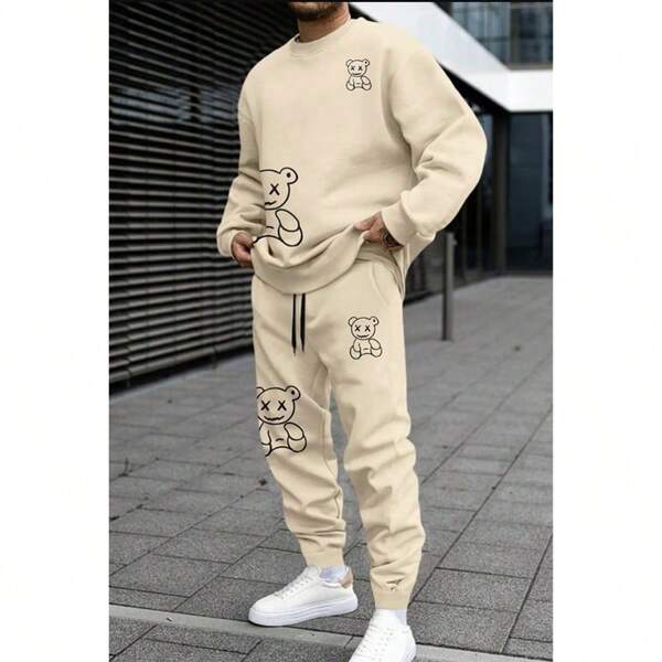 Conjunto Moletom + Calça Gola Redonda UrsinhoS Masculino Dia dos Pais
