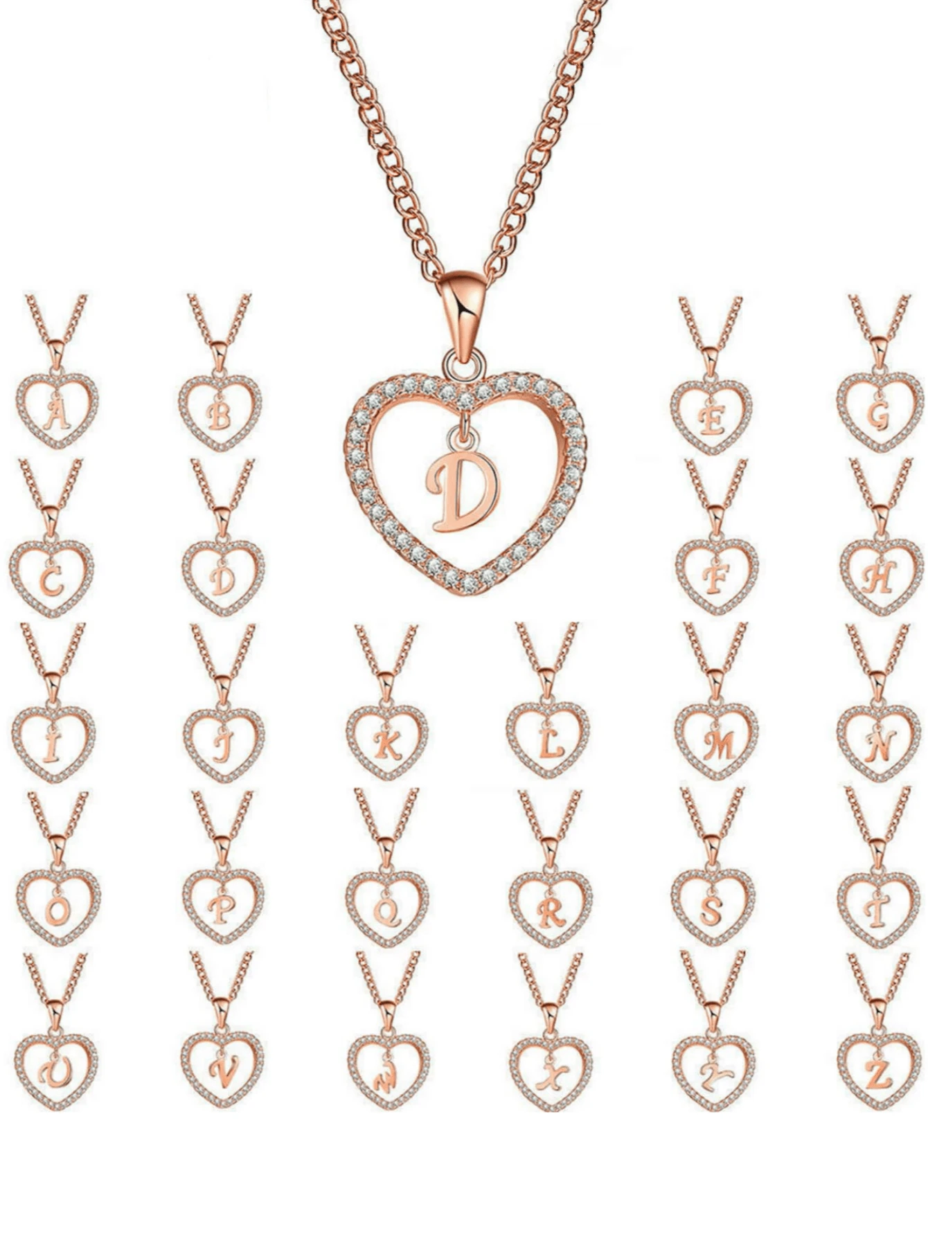 Collana Uomo Donna Con Ciondolo Lettera Iniziale - Catena Cubana 4.5mm Acciaio Inossidabile Regolabile