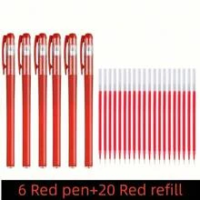 26pcs Neutral Pen Set, Black/Blue/Red Ink Color, 0.5mm Ballpoint Pen, Students School Office Supplies - Multicolor - View 5