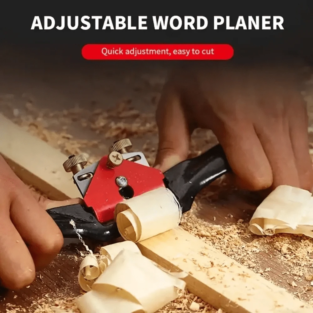 1pc Woodworking Planer Mini Manual Planer Adjustable Hand Push Alloy Iron Planer Woodworking Tool, Tools For Men - Multicolor - View 1