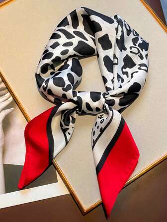 Pañuelo de bolsillo, pañuelo fino y pequeño, pañuelo para el sol, pañuelo, diadema, ideal para vestirse y complementar el look de una mujer con estampado de leopardo, para primavera y verano