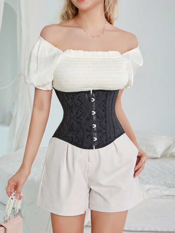 مشدّ الخصر ب-26 عظم فولاذي مقاس صغير للنساء ، قطعة واحدة للهالوين