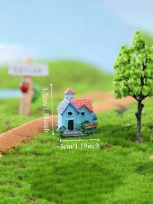 4pcs Micro Landscape Countryside Cottage House Decoration Accessories Outdoor Garden Mini Ornaments
