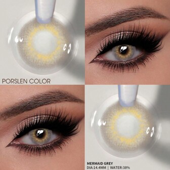 Lentes De Contacto De La Serie Porslen Color Mermaid Para Uso Anual 14,4mm Lentes de contacto