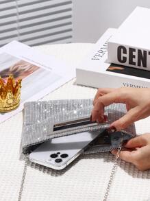 Women Sparkly Sequin Handbag, Shoulder Bag, Elegant And Simple Design, Perfect For Weddings, Parties, Birthdays, Nights Out, And Dinner Parties