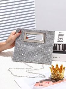 Women Sparkly Sequin Handbag, Shoulder Bag, Elegant And Simple Design, Perfect For Weddings, Parties, Birthdays, Nights Out, And Dinner Parties