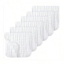 Paquete de 3/6 piezas de baberos planos suaves y absorbentes, resistentes a las babas, adecuados para niños y niñas, trapo de lavado
