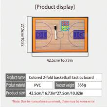 1pc Portable Folding Magnetic Coaching Board For Basketball, Football, Volleyball Training (Random Color)