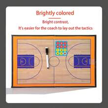 1pc Portable Folding Magnetic Coaching Board For Basketball, Football, Volleyball Training (Random Color)