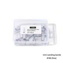 50pcs/Box 3mm Nail Sanding Bands - 80/120/180/240 Grit - Mini Nail Drill Bits, Suitable For Manicure And Pedicure - Multicolor - View 13