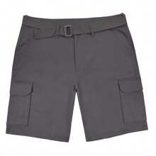 Men's Cargo Shorts Cotton Lightweight Multi Pocket Casual Outdoor Hiking Shorts With Belt