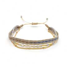 Colombia Style Woven Multi-Layered Bracelet, Minimalist Design With Beads, For Women, Spring & Summer
