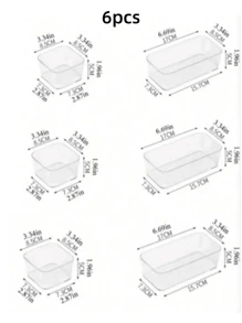 1 pièce/4/5/6 pièces Boîte de rangement pour tiroir transparente, boîte de rangement pour cosmétiques, décoration de chambre, décoration d'automne, décoration de chambre, voyage au soleil