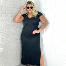 Plus Size Dresses - 黑色 - 查看 2