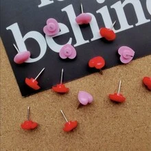 100pcs Heart-Shaped Plastic Map Tacks For Girls DIY Cork Board - Love Pushpins 100pcs - View 8