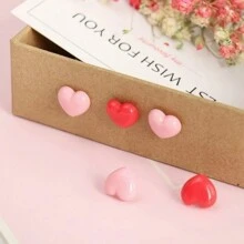 100pcs Heart-Shaped Plastic Map Tacks For Girls DIY Cork Board - Love Pushpins 100pcs - View 9