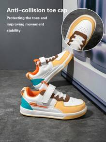 1 par de Tênis Esportivos Infantis, Respiráveis, Flexíveis, Absorventes de Choque, Secagem Rápida, Leves, Impermeáveis, Antiderrapantes e Resistentes ao Desgaste, Cabedal em Nubuck e Sintético, Tênis Estilo Casual Infantil Unissex de Rua, Adequado para Corrida e Caminhada, Estilo Campus